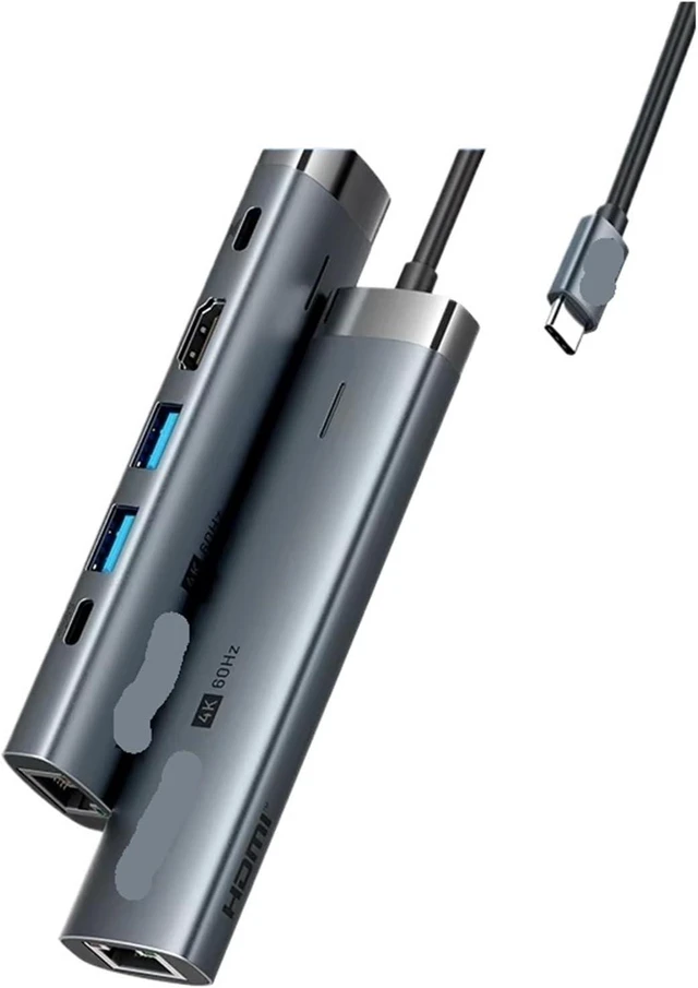 Main image of USB C HUB 4K 60Hz TY>pe to HDMI RJ45 Ethernet PD 100W SD TF for PC Sum/sang Tablet 3 Hub(6-in-1 HDMI RJ45)