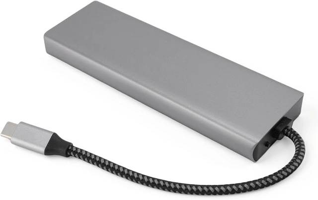 Main image of USB C Hub, 8 in 1 Aluminum Alloy Multifunctional Dock with 4K Video Output, for Pro Pro and More Type C Devices