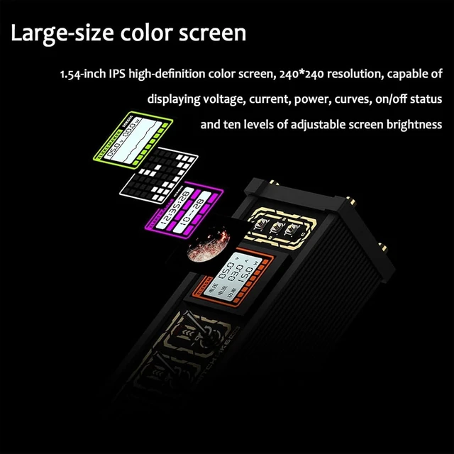Alt view image 4 of 7 - 8 Port USB Docking Station, Retro Desktop Controller, with 1.54" IPS Color Screen, Shares USB Devices, Independent Control, Customizable Graphics, for Phones, Tablets, Gadgets
