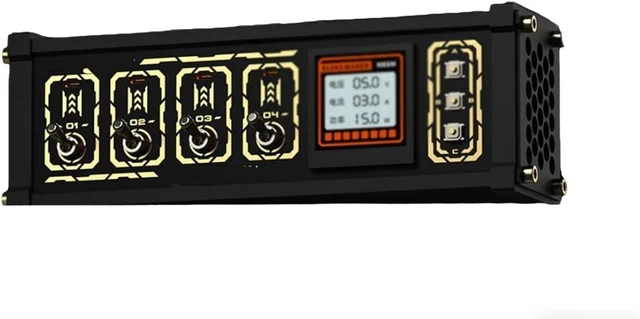 Main image of 8 Port USB Docking Station, 8 Ports USB C Splitter, Retro Desktop Controller, Share Devices, Independent Control, Button Switch, with Screen Display, for Connecting Mice &Flash Drives.