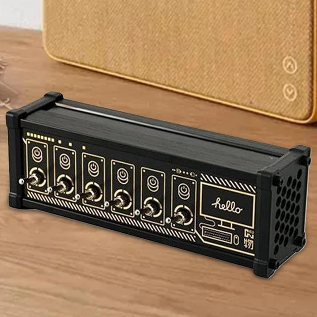 Alt view image 7 of 7 - 6 Port USB Hub Docking Station, PC Type C Input Accessories with 6 Independent switches & Button Switch, 9 Convenient Input Ports, for Phones, Tablets, and Gadgets, Desktop, Desk Setup