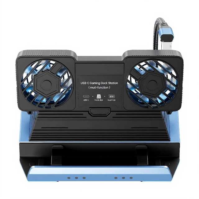Main image of ASHATA Docking Station 4K@60Hz for Steam Deck, 9 in 1 for Steam Deck Dock with HDMI 2.0 Gigabit Ethernet 4xUSB3.0 Ports 100W PD Charging, with Dual Cooling Fan