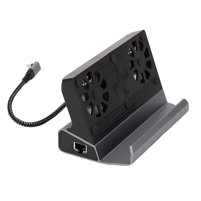 Alt view image 2 of 7 - SUNGOOYUE Multifunctional Docking Station Suitable for with 4K 60 Hz HD Multimedia Interface 2.0, RJ45 1000 Mbits, Two Fans for an Improved Gaming Experience