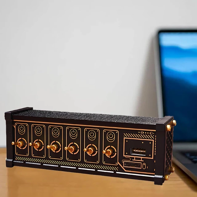 Alt view image 7 of 7 - 6 Port USB Switcher, Retro Gold Plating USB Docking Station, Independent Control, Efficient Data Transmission, Share USB Devices, for Boyfriend Gift