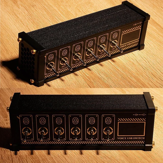 Alt view image 7 of 7 - 6 Ports USB C Switcher, 6 Port USB Hub Docking Station, 9 Convenient Input Ports, with Button Switch, for Phones, Tablets, and Gadgets, Desktop, Desk Setup