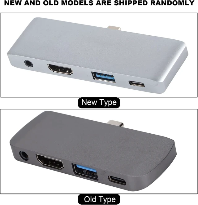Alt view image 6 of 7 - USB C Docking Station 4 in 1 Hub A, USB C Dock for HD TVs, Fast Charging 60W PD and 5Gbps Data Transfer, Supports 4K HD Output with Aluminum y for T