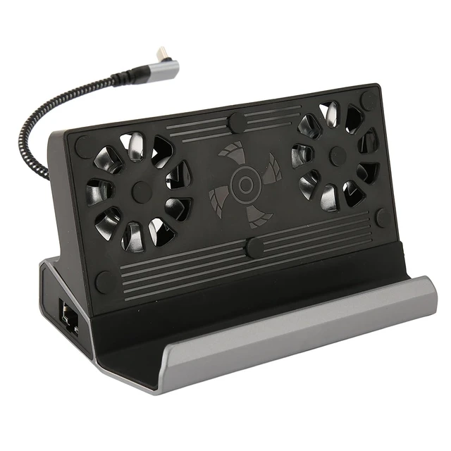 Alt view image 2 of 7 - Aumotop 10 in 1 Aluminum Alloy Docking Station for with Dual Cooling Fan 4K At 60Hz 100W Charging, for Rog Ally Dock Plug and Play