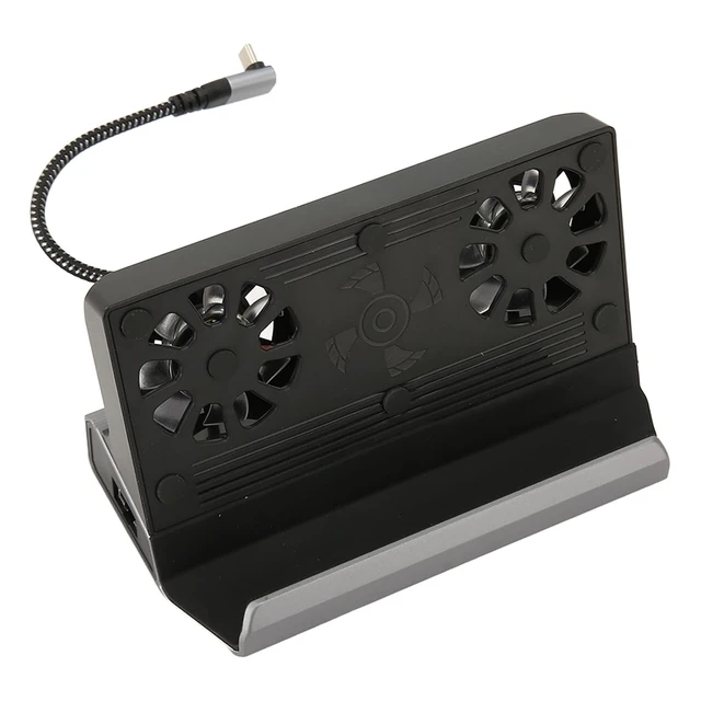 Alt view image 4 of 7 - Aumotop 10 in 1 Aluminum Alloy Docking Station for with Dual Cooling Fan 4K At 60Hz 100W Charging, for Rog Ally Dock Plug and Play