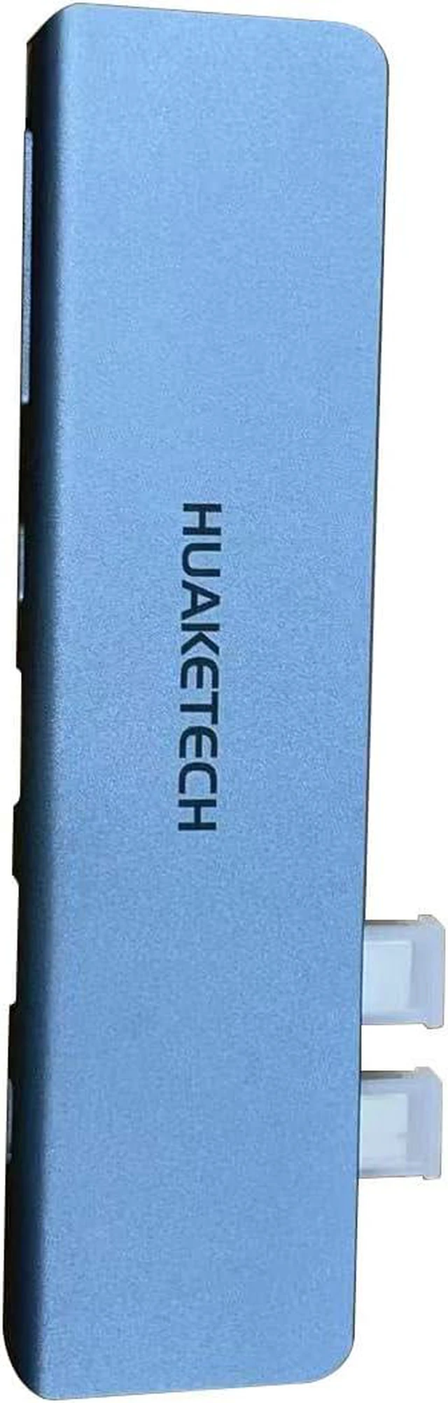 Main image of HUAKETECH USB C Hub Adapter 6-in-1 for MacBook, Dual USB Type-C to Multi-Port Converter, Blue