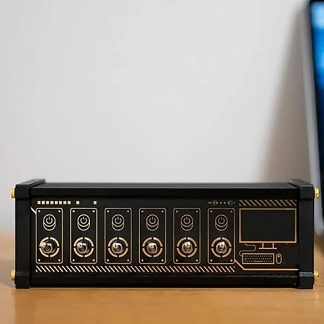 Alt view image 7 of 7 - 6 Ports USB C Docking Station, 6 Port USB Switcher, Independent Control, Button Switch, Data Transmission, for Phones, Tablets, Gadgets