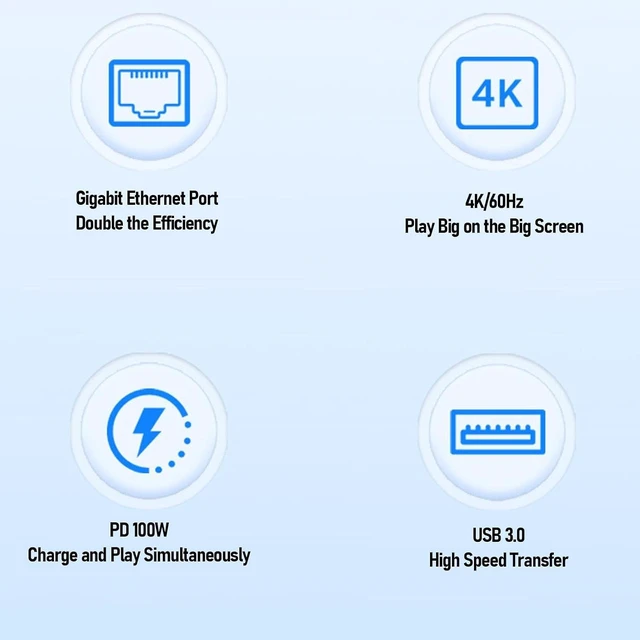 Alt view image 5 of 7 - CCYLEZ 9 IN 1 USB C Docking Station with Dual Cooling Fans 4K 1000Mbps Ethernet 100W PD Charging for ROG Ally Gaming Console Aluminum Alloy