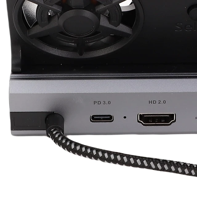 Alt view image 7 of 7 - Goshyda 9 in 1 Docking Station for Steam Deck & ROG Ally with Dual Cooling Fans