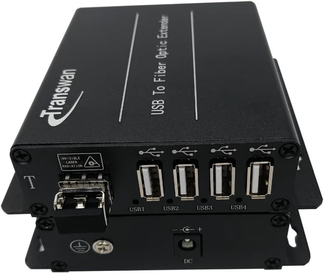 Alt view image 2 of 7 - 4 Ports USB 2.0/1.1 hub Fiber Extender to Max 500 Meters (1640 FT) Over Multi-Mode Fiber (OM1~OM5) with SFP Module (BY-USB-388MF(4 Ports Hub Over MMF))