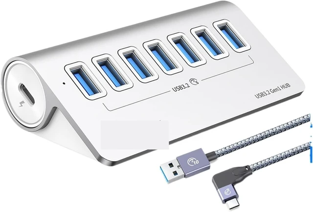 Alt view image 4 of 6 - 10Gbps USB 3.2 Docking Station Hub Type C Splitter PD60W Charging Adapter Multi 4/7 Ports Switch(A)