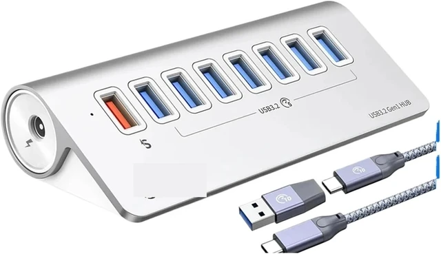 Alt view image 5 of 6 - 10Gbps USB 3.2 Docking Station Hub Type C Splitter PD60W Charging Adapter Multi 4/7 Ports Switch(A)