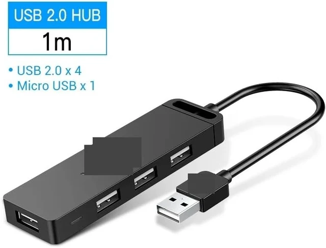 Alt view image 3 of 3 - USB 2.0 HUB 4 Port with LED Multi USB Splitter Computer Accessories Laptop HUB USB 2.0(0.5m)