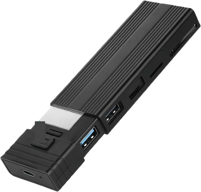 Main image of 5-in-1 USB C HUB SSD HUB with Disk Storage Function Type C Dock Station USB C Splitter(M.2 SSD Model Gray)