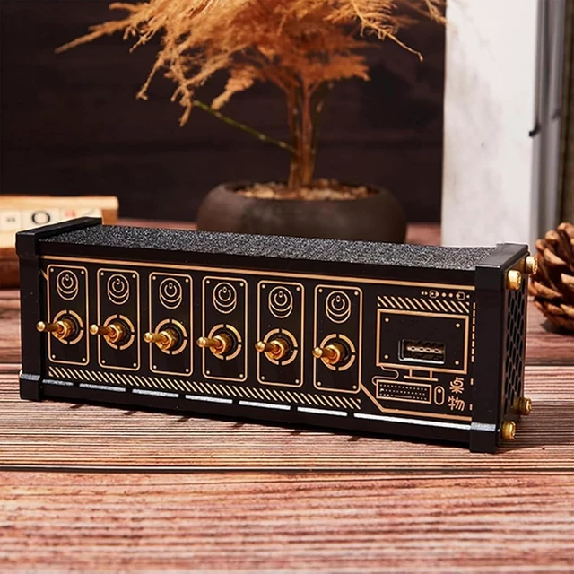 Main image of 6 Ports USB C Splitter, 6 Port USB Docking Station, Voice Control Function, 9 USB Convenient Input Ports, Data Transmission and Button Switch for Phones, Tablets, and Gadgets