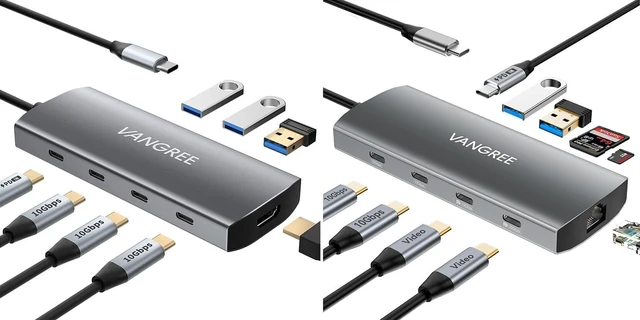 Main image of 8 in 1 USB C 3.2 Gen 2 10Gbps Multiport Adapter with 10 in 1 USB C Hub Dual 4K@60Hz Displayports
