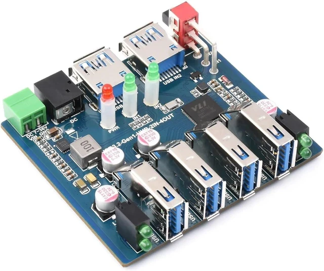 Alt view image 5 of 6 - Industrial Grade USB HUB, Extending 4X USB 3.2 Ports, Switchable Dual Hosts, Multi Protections