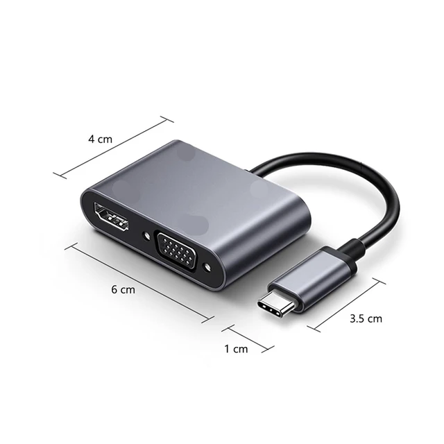 Alt view image 3 of 3 - USB C to HDMI-Compatible TY>pe C USB 3.0 HUB Adapter for Desktop