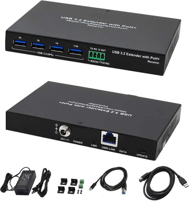 Main image of USB 3.0 Extender Over Ethernet 330ft USB 3.2 Gen1 5Gbps 4-Port Hub