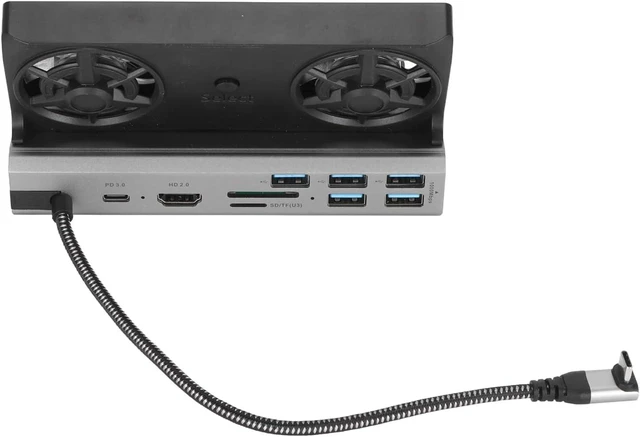 Alt view image 7 of 7 - 10 in 1 Game Console Docking Station with 4K 60Hz, 100W PD, USB3.0/2.0, Gigabit RJ45 for Steam Deck, ROG Ally More