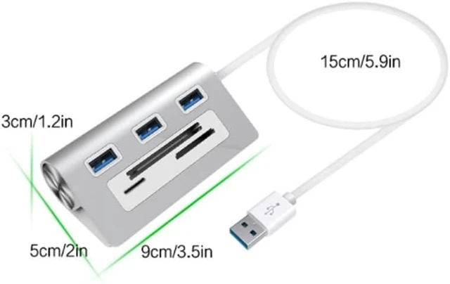 Alt view image 2 of 5 - Portable Multi Port All Camera Memory Card Reader Hub