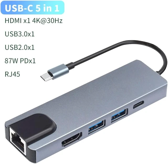 Alt view image 2 of 6 - Type C Docking Station C Hub 3.0 Adapter 8 in 1 SD/TF Card Reader for Laptop Computer(E)