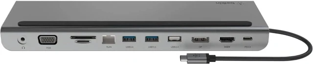 Main image of 11-in-1 USB C Hub w/ 4K HDMI, DP, VGA, 100W PD Docking Station INC004btSGY (Gray)