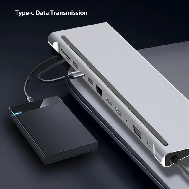 Alt view image 5 of 6 - 12 in 1 C Hub to 4K SD/TF Reader Multi-Port Splitter Adapter for Laptop(12in1)