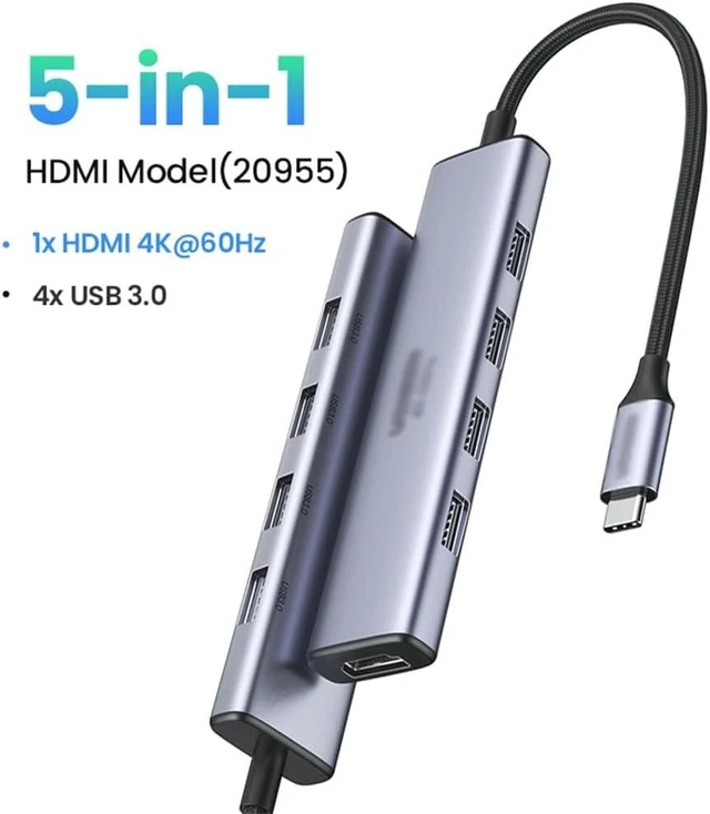 Alt view image 2 of 5 - C HUB Type C to Multi 3.0 HUB Adapter Dock for Mate 30 USB-C 3.1 Splitter Port Type(E)