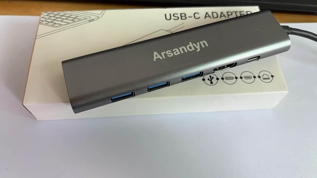 Alt view image 4 of 5 - USB C Hub with HDMI TC Link USB3.0 USB-C Ports for MacBook and More Type C Devices,Plug and Play, 5Gbps high-Speed Data Transmission