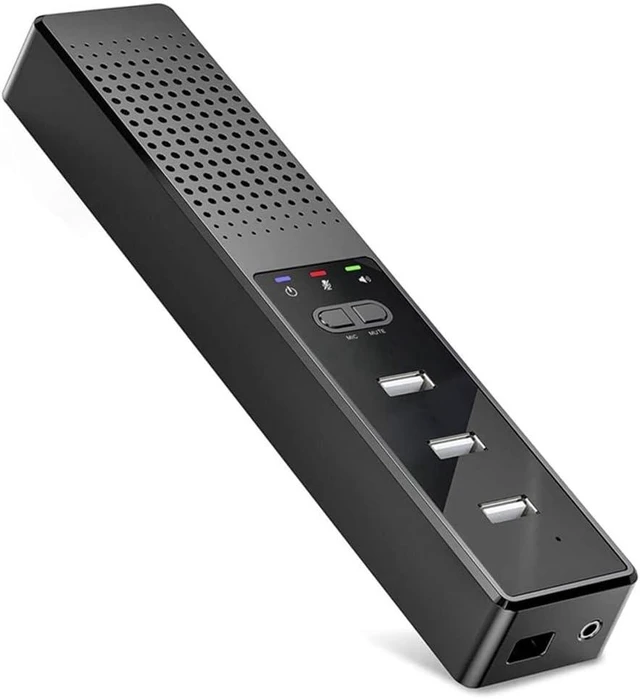 Main image of 3 in 1 Computer Speakers with Microphone & Hubs USB Conference Speaker, PC Mic for Video Conference