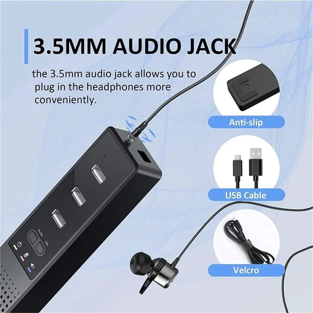 Alt view image 3 of 6 - 3 in 1 Computer Speakers with Microphone & Hubs USB Conference Speaker, PC Mic for Video Conference