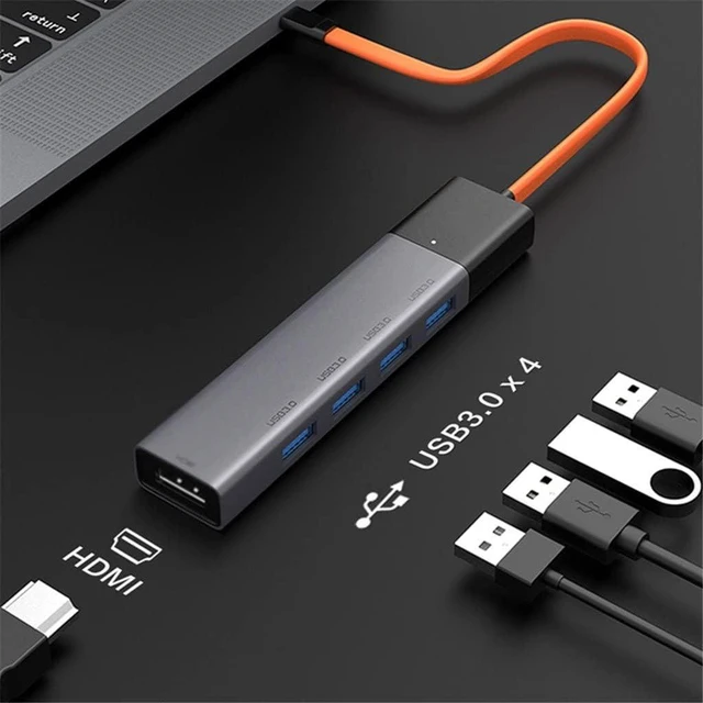 Alt view image 3 of 6 - Laptop Adapter USB Hub Splitter 3.0 Ultifunction 5in1 High Speed Expansion Dock Portable Hub USB for Office (D 5in1)