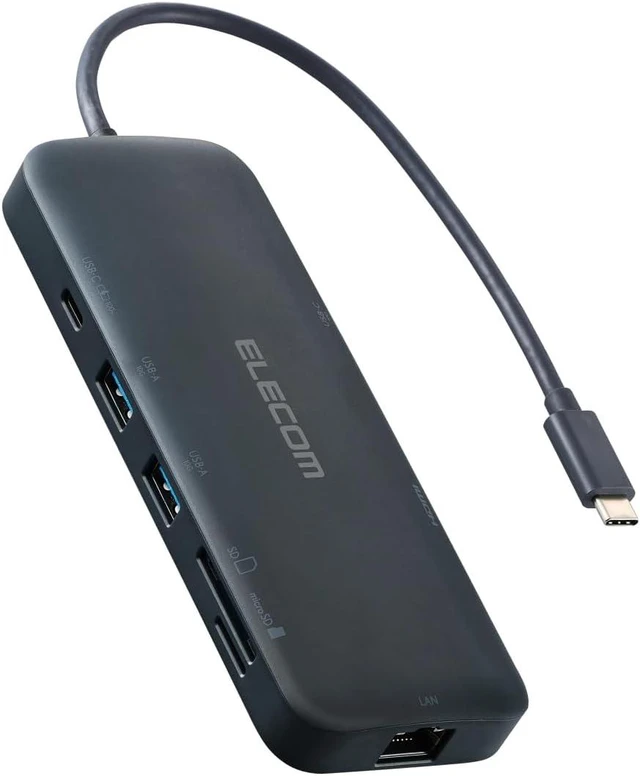 Main image of Elecom DST-W10 8 in 1 PD100W HDMI 4K/60Hz Docking Station USB 10Gbps USB 3.2 (Gen2) Ultra Fast Data Transfer Navy