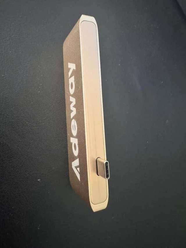Alt view image 3 of 7 - Adeway USB-C Hub Adapter with Dual USB 3.0, SD and MicroSD - Gold