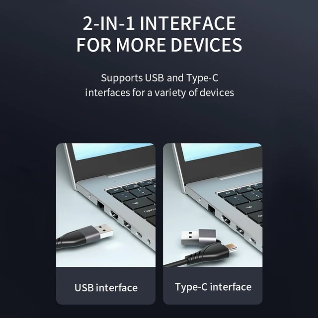 Alt view image 4 of 7 - Type C/USB3.0 to Dual HDMI Adapter 1080P 60Hz Extend 2 Different Screen Type C/USB3.0 Hub