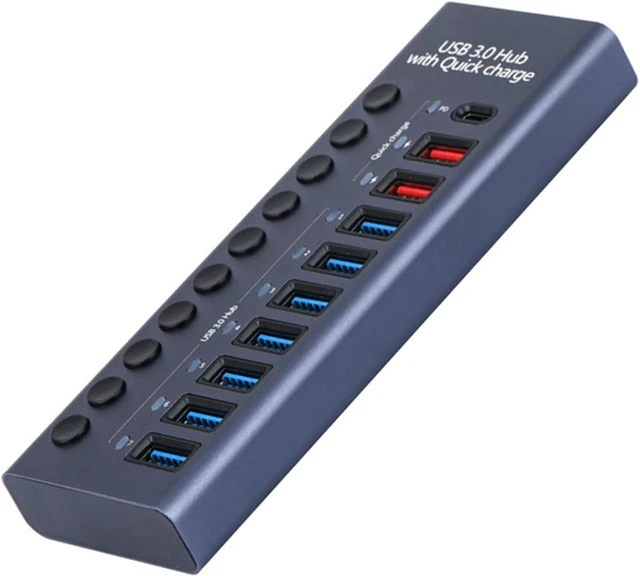 Main image of USB3.0 HUB, 10-Port/7-Port/4-Port with Switch Charging Type-C Computer Hub Expansion Dock Suitable For Pc, Laptop, Desktop,10-B