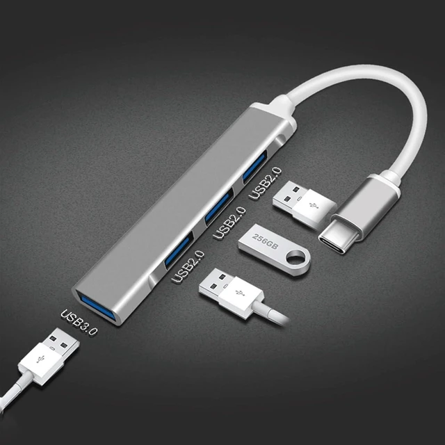 Alt view image 3 of 7 - USB Hub Type C Hub USB3.0 OTG 4 Port USB C/A HUB Multi Splitter Adapter Type-C USB 3.0 2.0 Ports Laptop Accessories for PC Phone(Version 2 USB)