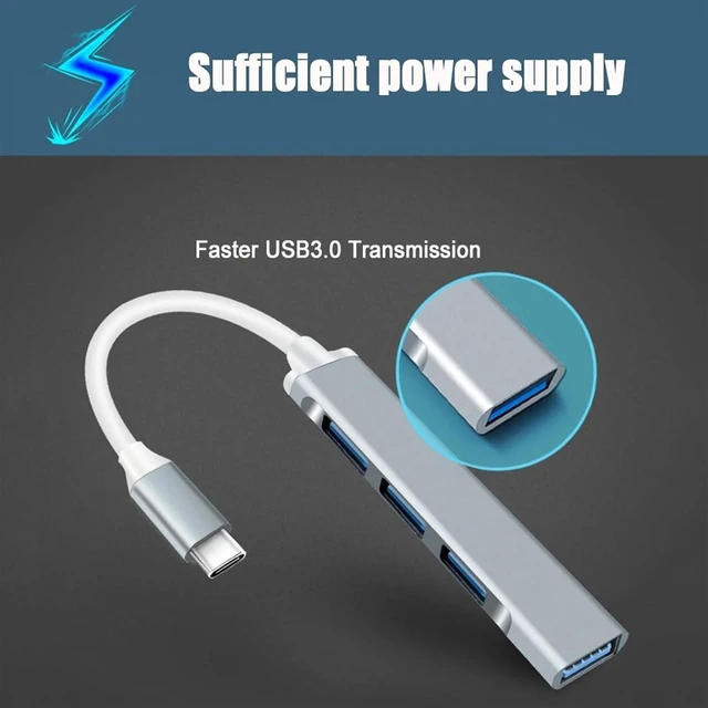 Alt view image 5 of 7 - USB Hub Type C Hub USB3.0 OTG 4 Port USB C/A HUB Multi Splitter Adapter Type-C USB 3.0 2.0 Ports Laptop Accessories for PC Phone(Version 2 USB)
