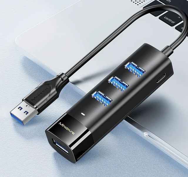 Main image of USB 3.0 to USB Type-C Adapter, 4 Ports, USB 3.0 to USB Type-C Converter for MacBook Air, MacBook Pro, Chromebook