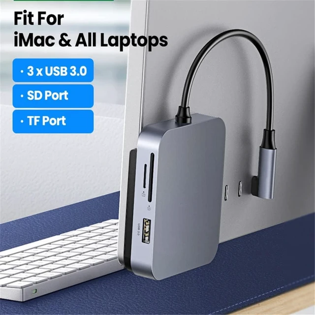 Alt view image 7 of 7 - Hubs 5 in 1 Type UGREEN USB C HUB to USB 3.0 5Gbps TF/SD Card 104MB/s Accessories Magnetic USB Hubs
