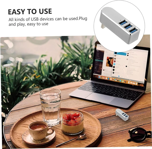 Alt view image 4 of 7 - jojofuny 3pcs Rotatable USB Hub Adapter Overcurrent Compatible Laptops Keyboards Mice and More for Use