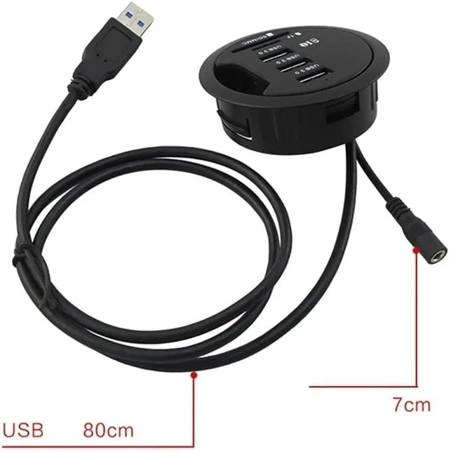 Alt view image 6 of 7 - USB Hub, Ultra-Slim Data USB Hub, USB Power Supply USB Splitter USB Dock Portable,USB Hub 3 0 with Card Reader for Laptop PC