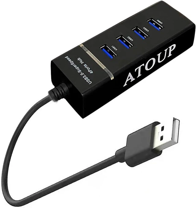 Main image of USB Hubs, Triple Display USB Hub (4-in-1), 4 Ports USB A Splitter Ultra-Slim USB C and USB A Data Ports Expander for Mouse, U Disk, Laptop, Keyboard