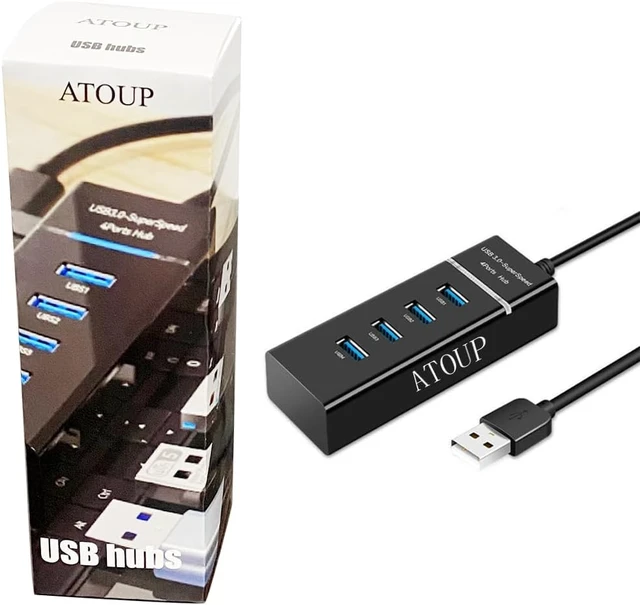 Alt view image 3 of 3 - USB Hubs, Triple Display USB Hub (4-in-1), 4 Ports USB A Splitter Ultra-Slim USB C and USB A Data Ports Expander for Mouse, U Disk, Laptop, Keyboard