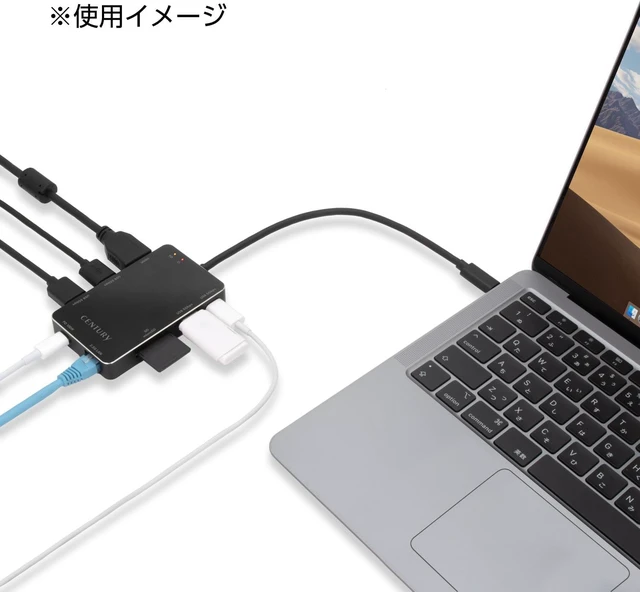Alt view image 7 of 7 - Century USB Type-C Connected USB 5Gbps Hub, HDMI, SD Card Reader, 2.5 Gigabit LAN, PD100W Compatible Docking Station CD-UHSL25P100_FP