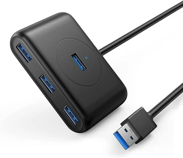Main image of USB Hub, USB 3.0 Hub 4-Port USB 3.0 High-Speed USB Splitter for Hard Drives USB Flash Drive Mouse Keyboard Extend Adapter